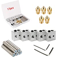 RUNCCI-YUN 30 mm de largo + boquillas de extrusión de latón-0-4 mm + bloque de calentador de aluminio- boquilla de…